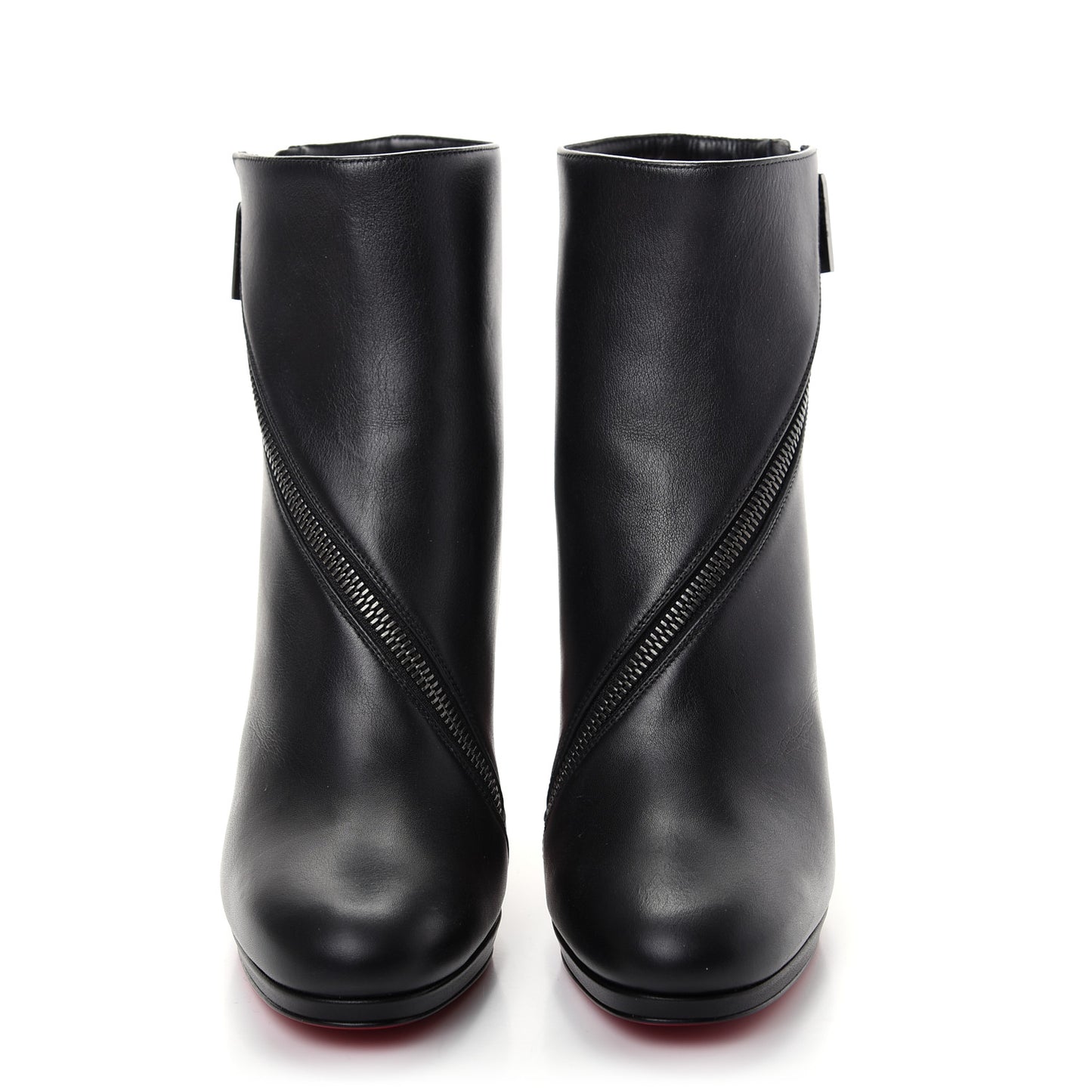 Calfskin Birgitta 100 Zip Around Ankle Bootie 37 Black