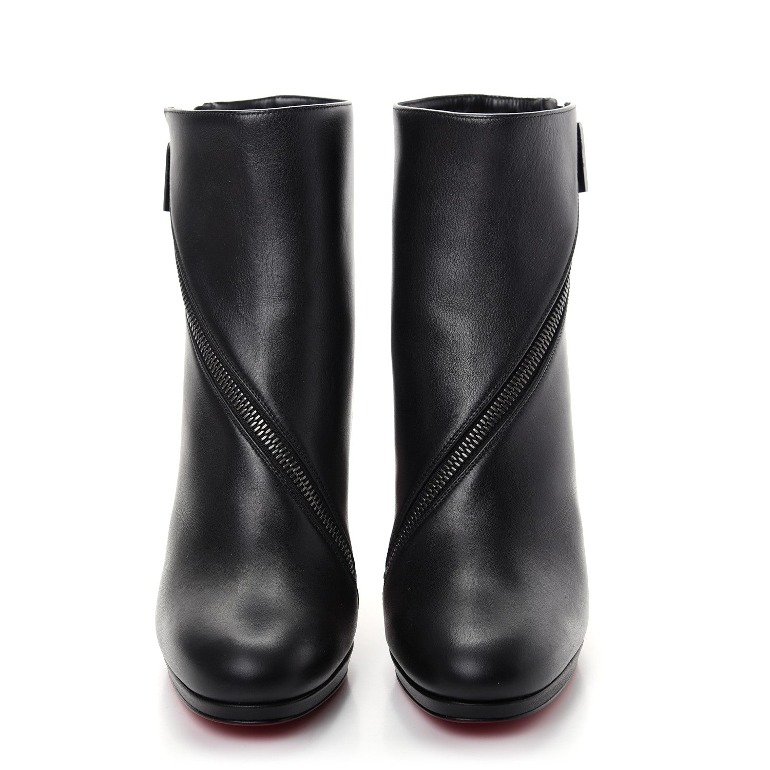 Christian Louboutin Calfskin Birgitta 100 Zip Around Ankle Bootie 37 Black 2 of 10