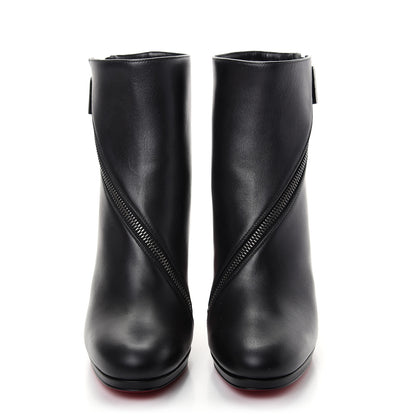 Christian Louboutin Calfskin Birgitta 100 Zip Around Ankle Bootie 37 Black 2 of 10