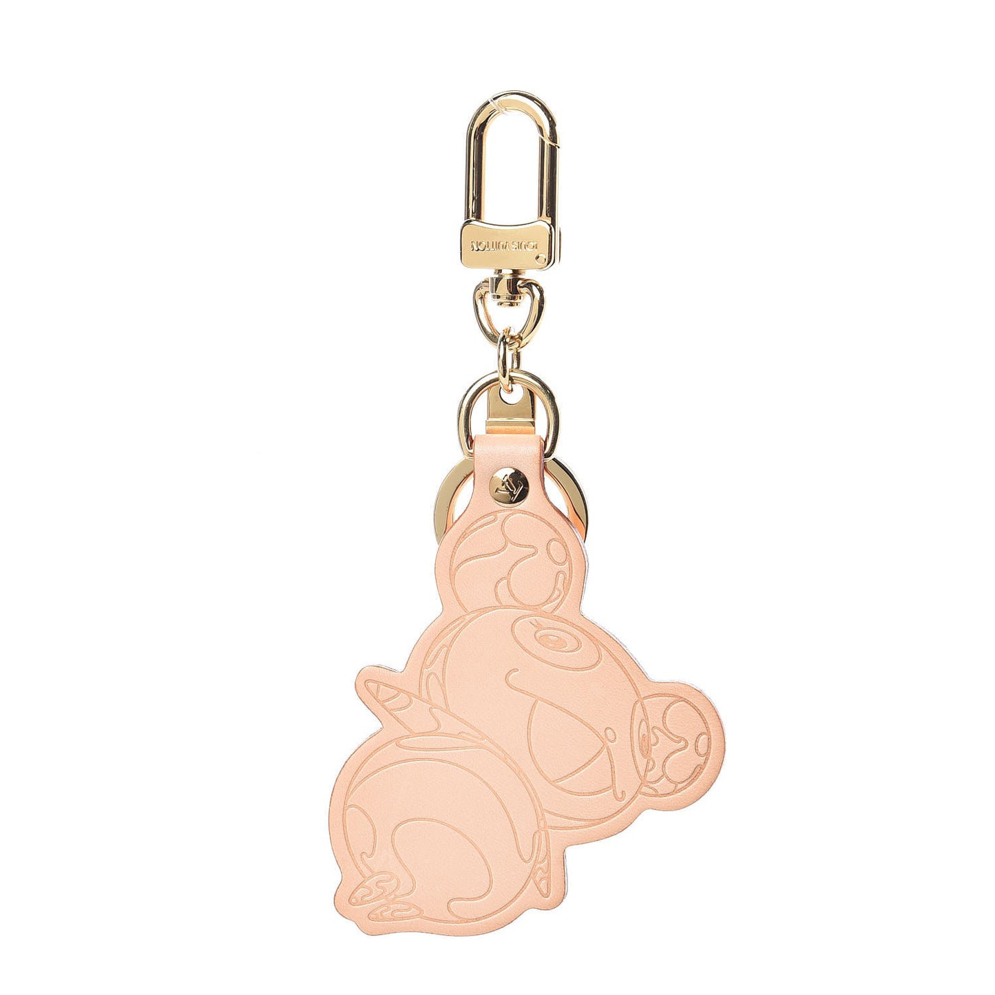 Vachetta Monogram Panda Key Ring Bag Charm
