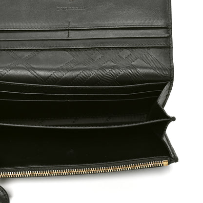 Burberry Grain Calfskin Continental Wallet Black 4 of 5