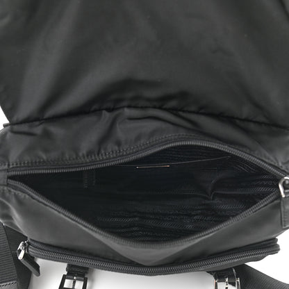 Prada Tessuto Nylon Saffiano Vela Messenger Bag Black 5 of 10