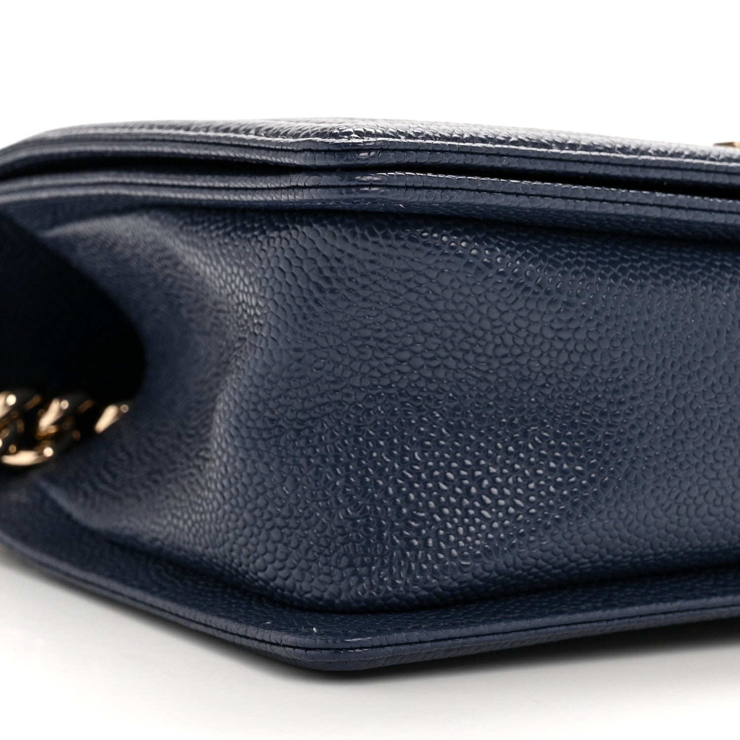 Chanel Caviar Quilted Medium Boy Flap Dark Blue 9 of 11