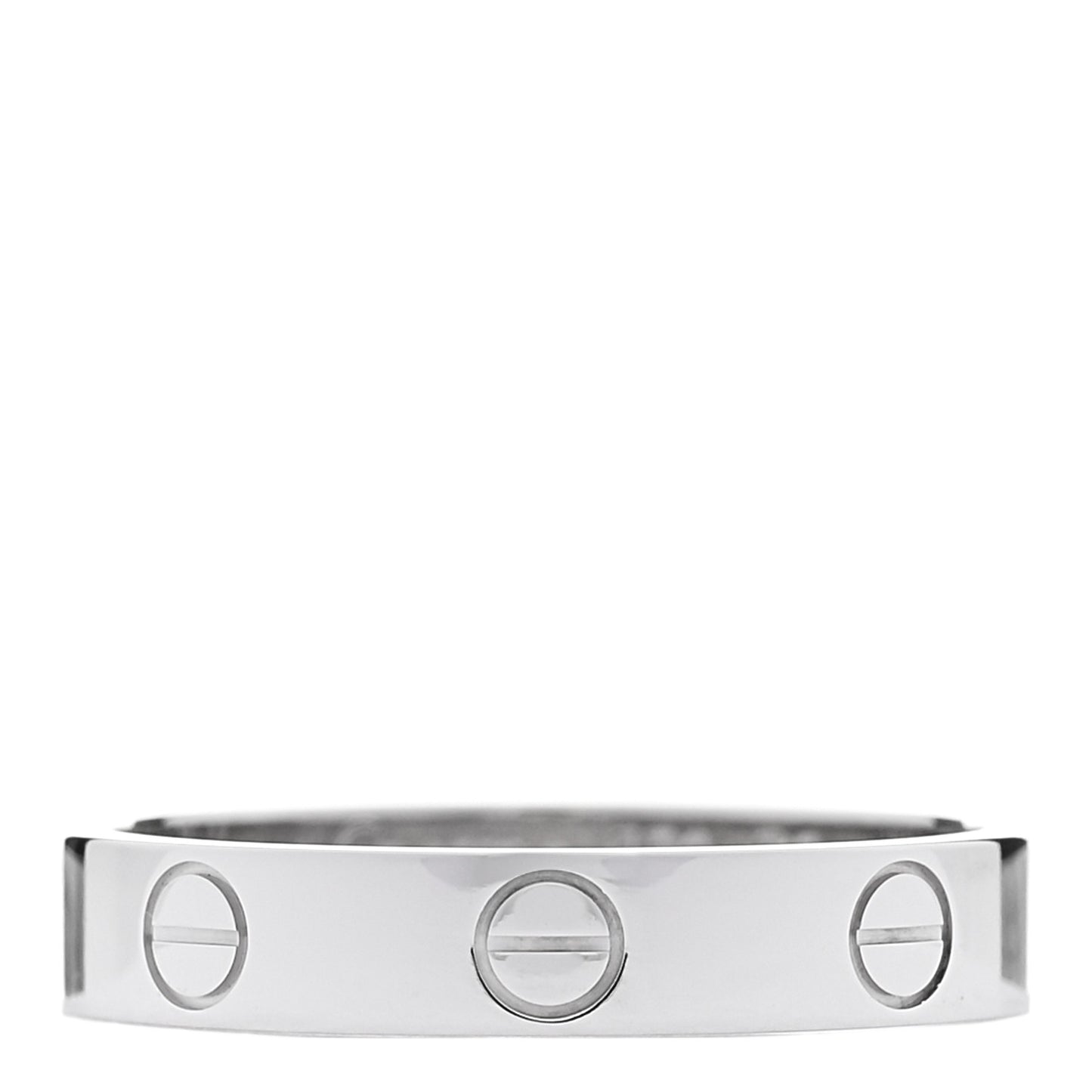 18K White Gold 3.5mm LOVE Wedding Band Ring 53 6.5