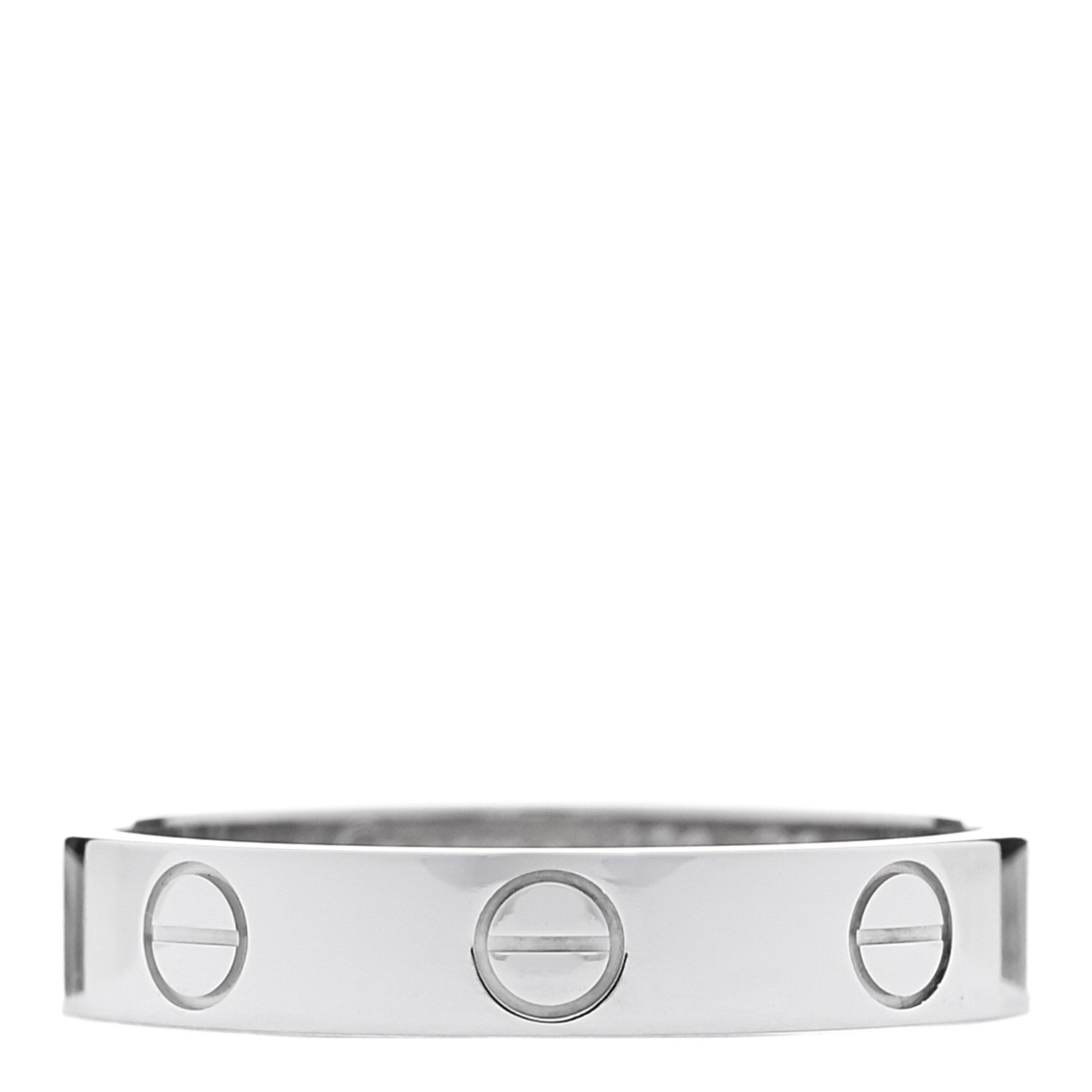 Cartier 18K White Gold 3.5mm LOVE Wedding Band Ring 53 6.5 1 of 4