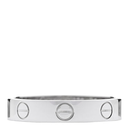 Cartier 18K White Gold 3.5mm LOVE Wedding Band Ring 53 6.5 1 of 4