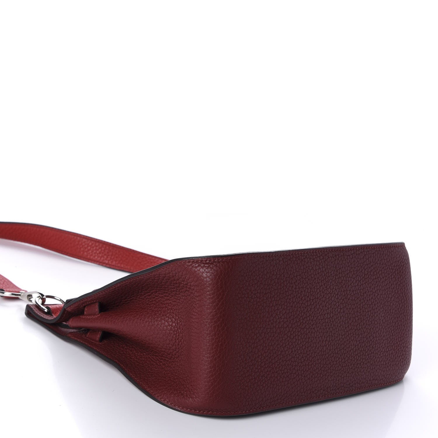 Hermes Taurillon Clemence Bi-Color Jypsiere 28 Rouge H Rouge Casaque 4 of 10