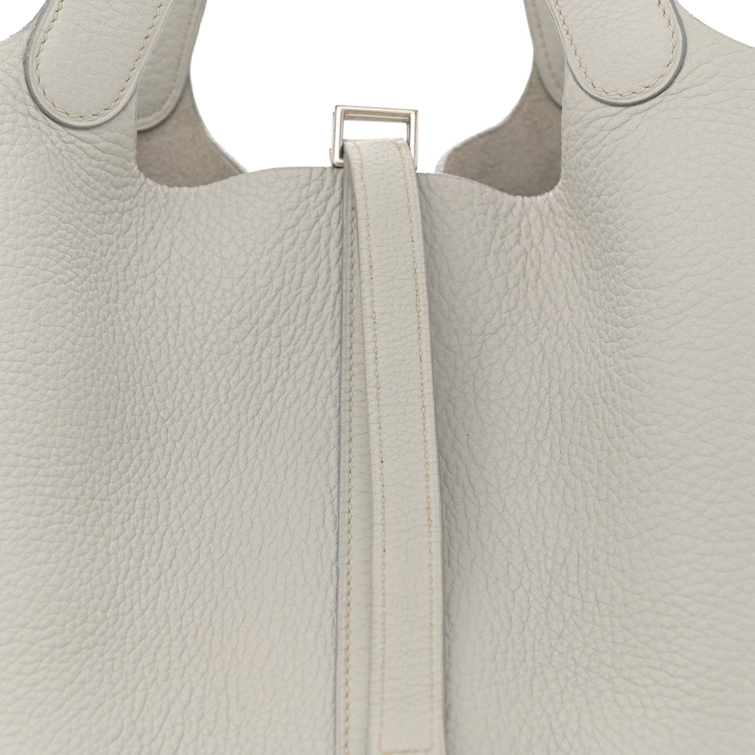 Hermes Taurillon Clemence Picotin 22 MM Gris Perle 8 of 10