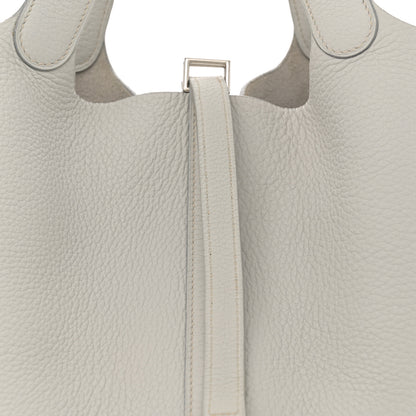 Hermes Taurillon Clemence Picotin 22 MM Gris Perle 8 of 10