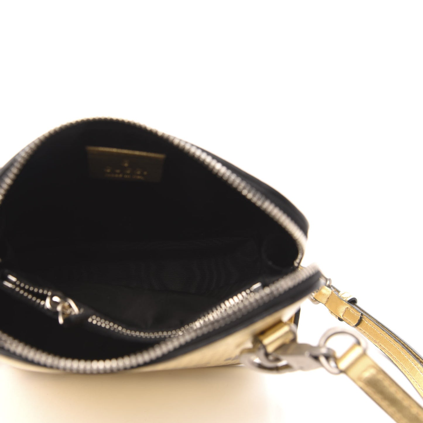 X SEGA Calfskin GUCCY Stars Mini Dome Shoulder Bag Gold