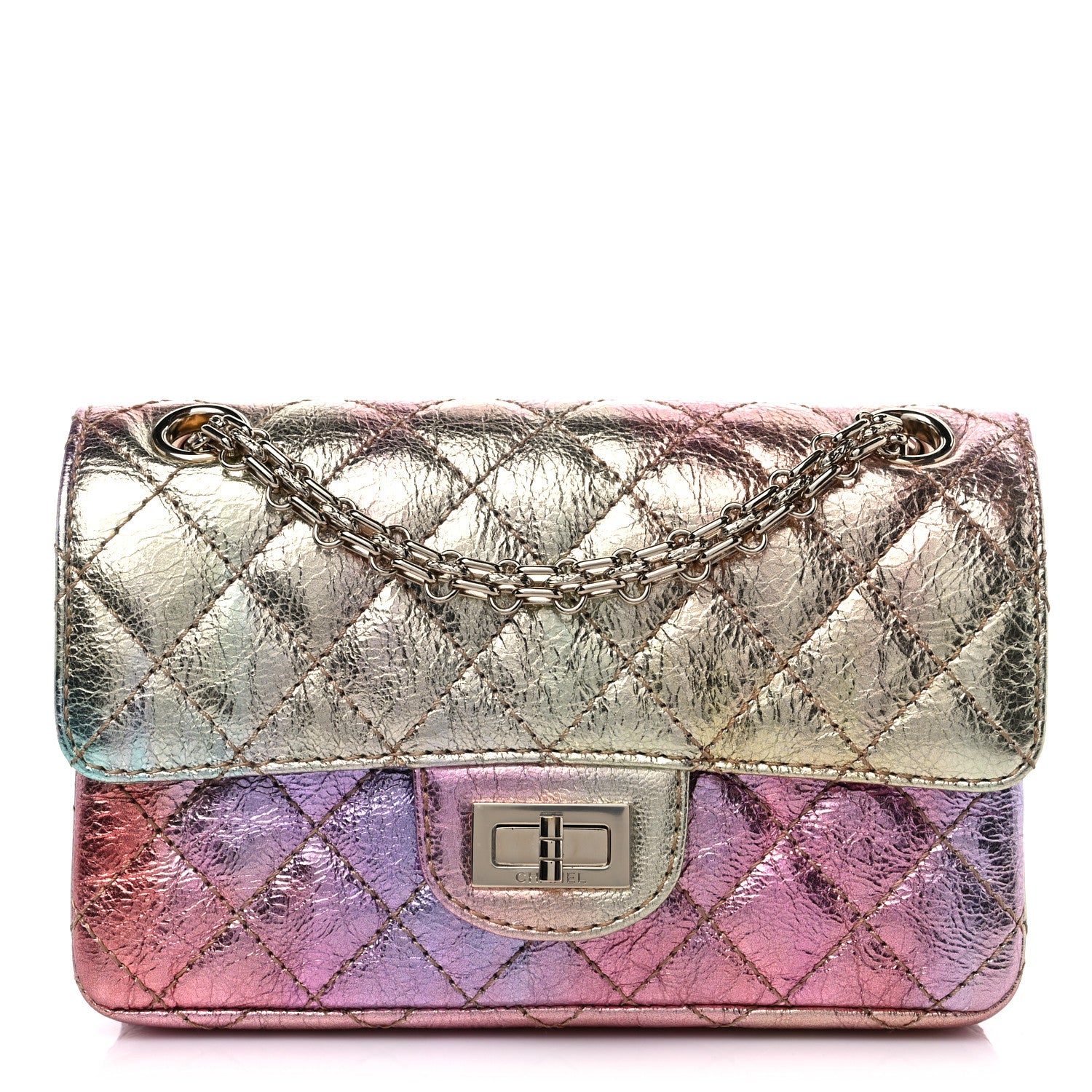 Chanel Metallic Goatskin Quilted Mini 2.55 Reissue Flap Multicolor 1 of 10