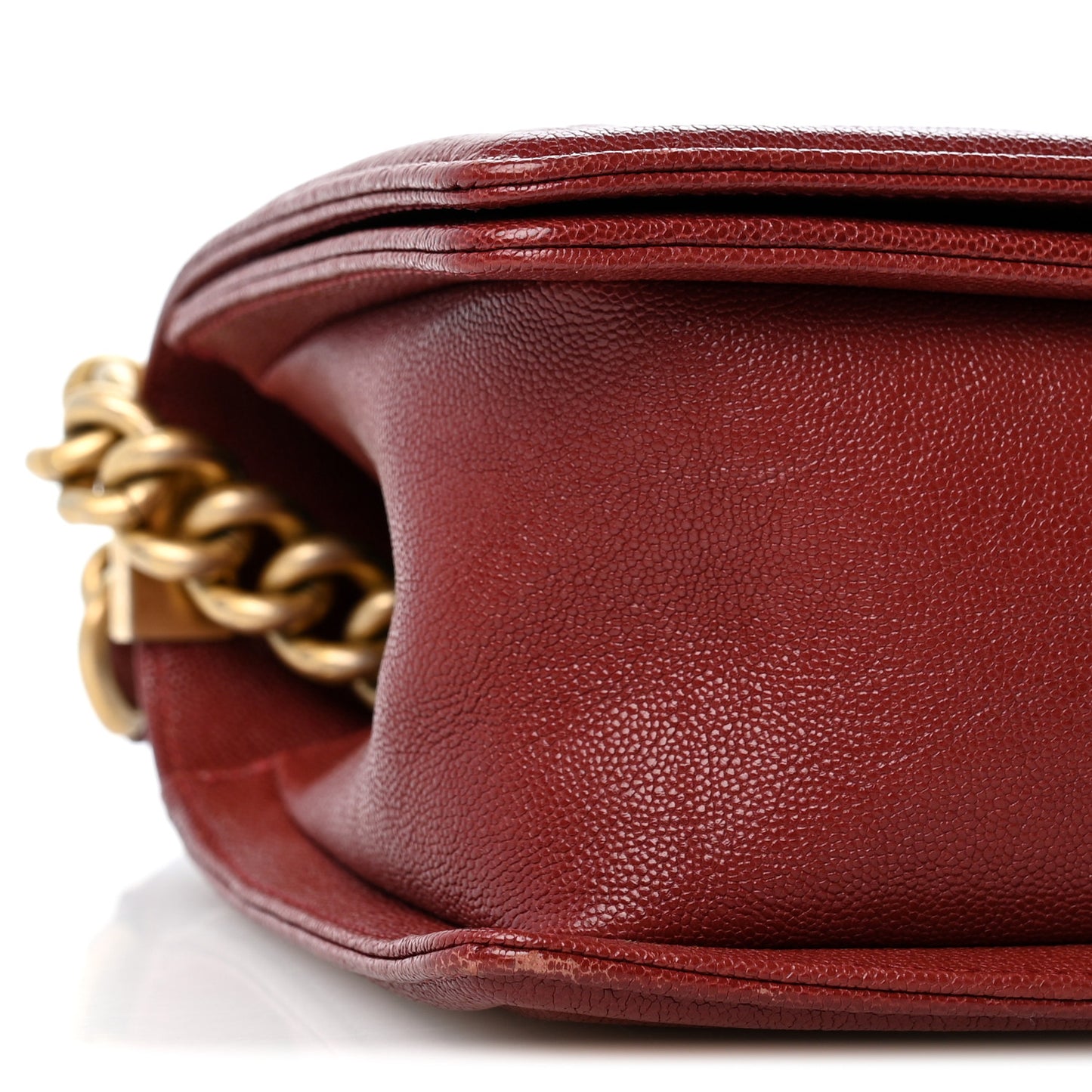 Caviar Quilted Medium Boy Flap Burgundy