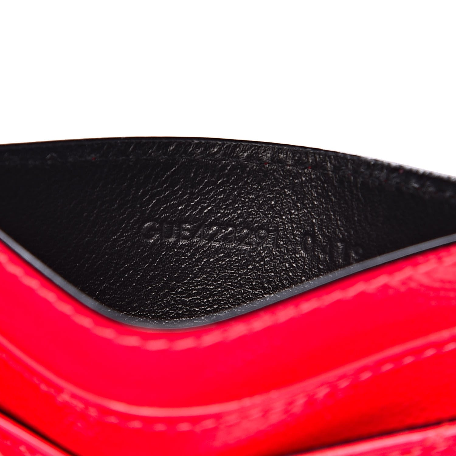 Saint Laurent Grain De Poudre Matelasse Chevron Monogram Credit Card Case Neon Pink 7 of 8