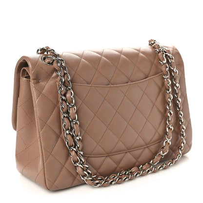 Chanel Caviar Quilted Jumbo Double Flap Dark Beige 3 of 12