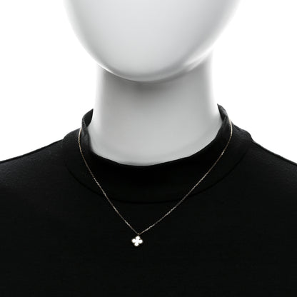 Van Cleef & Arpels 18K Yellow Gold Mother of Pearl Sweet Alhambra Pendant Necklace 2 of 6