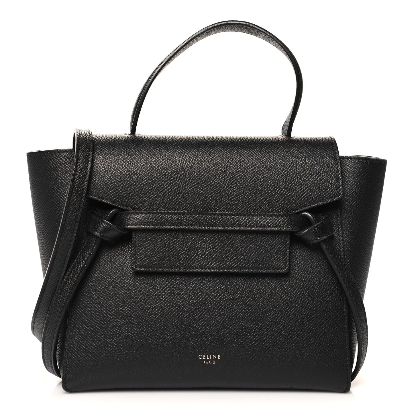 Grained Calfskin Nano Belt Bag Black