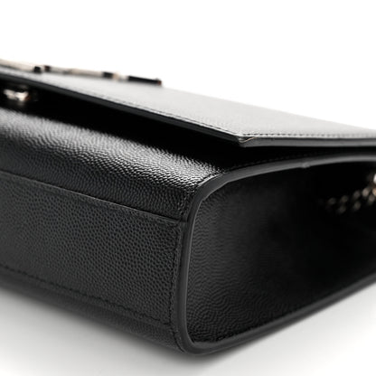 Saint Laurent SAINT LAURENT Grain De Poudre Medium Classic Monogram Kate Satchel Black 9 of 11