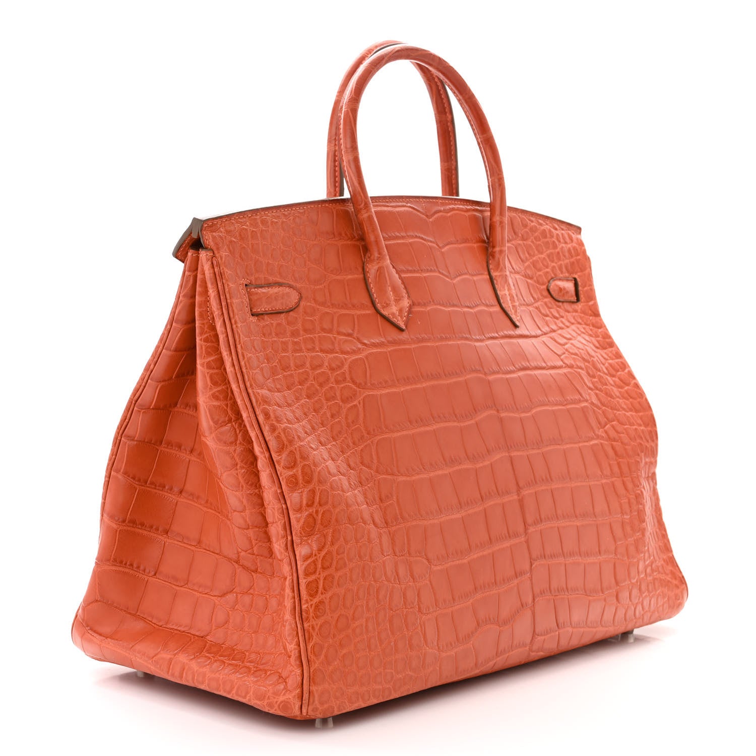 Hermes Matte Alligator Birkin 40 Orange 3 of 10