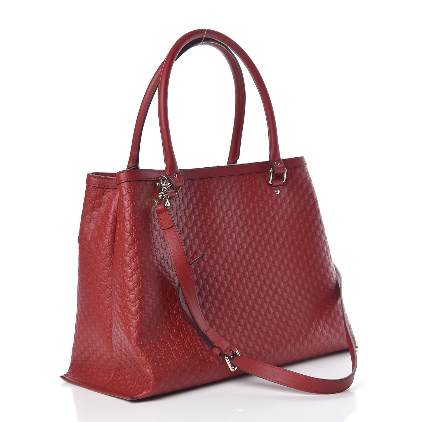 Soft Microguccissima Large Tote Red