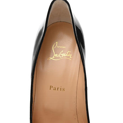 Christian Louboutin Patent New Very Prive 120 Pumps 40 Black Red 7 of 7