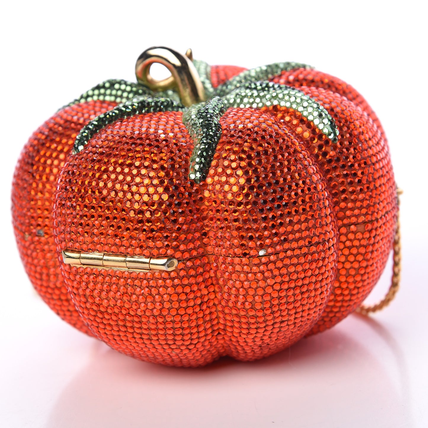 Swarovski Crystal Tomato Minaudiere Clutch Red