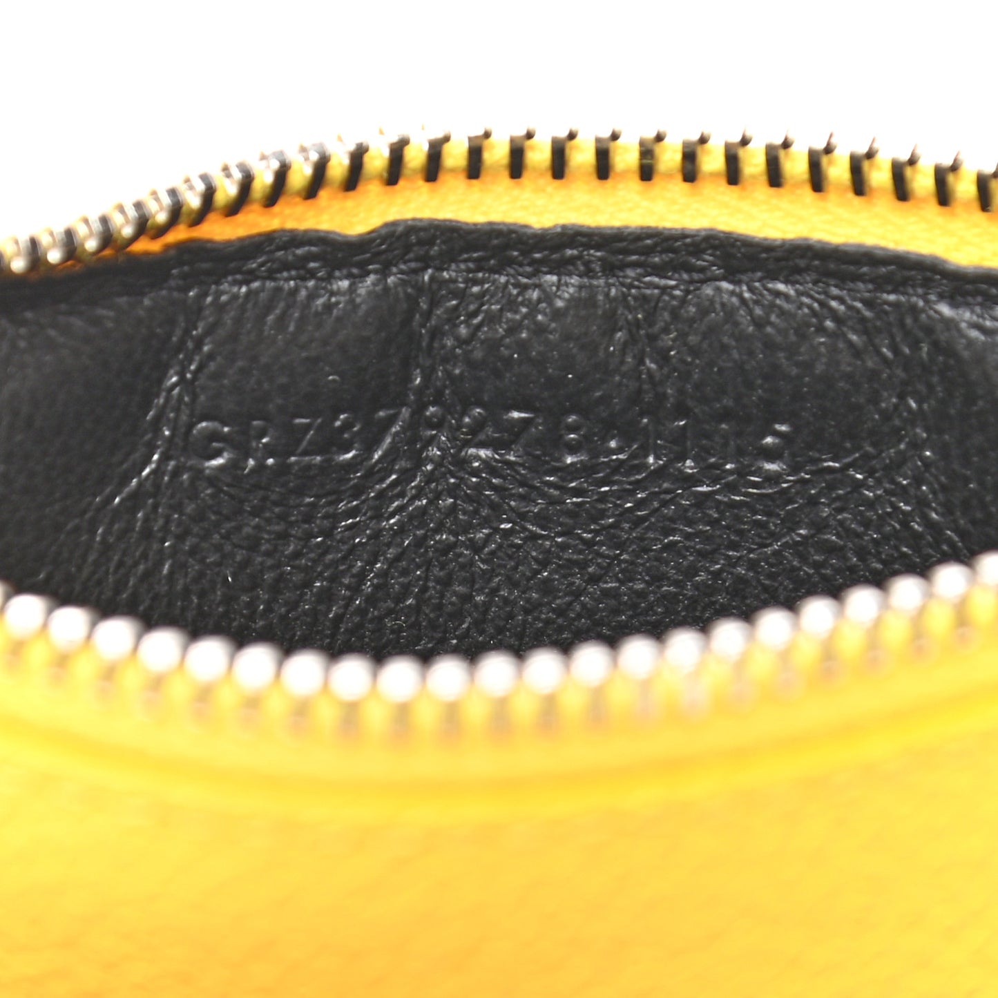 Grained Calfskin 5 Fragments Zip Pouch Card Holder Sunflower