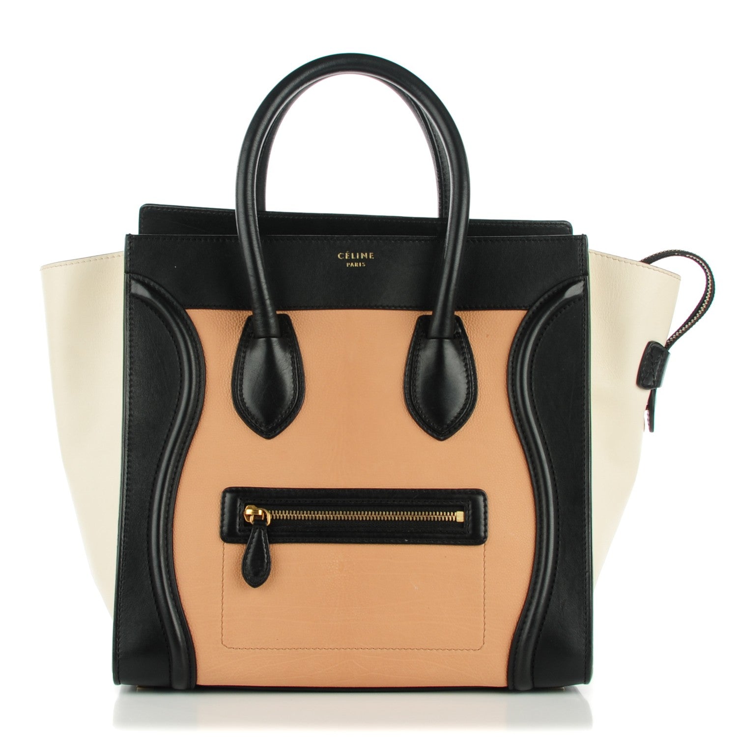 Celine Velluto Calfskin Mini Tri-Color Luggage Flesh 1 of 10