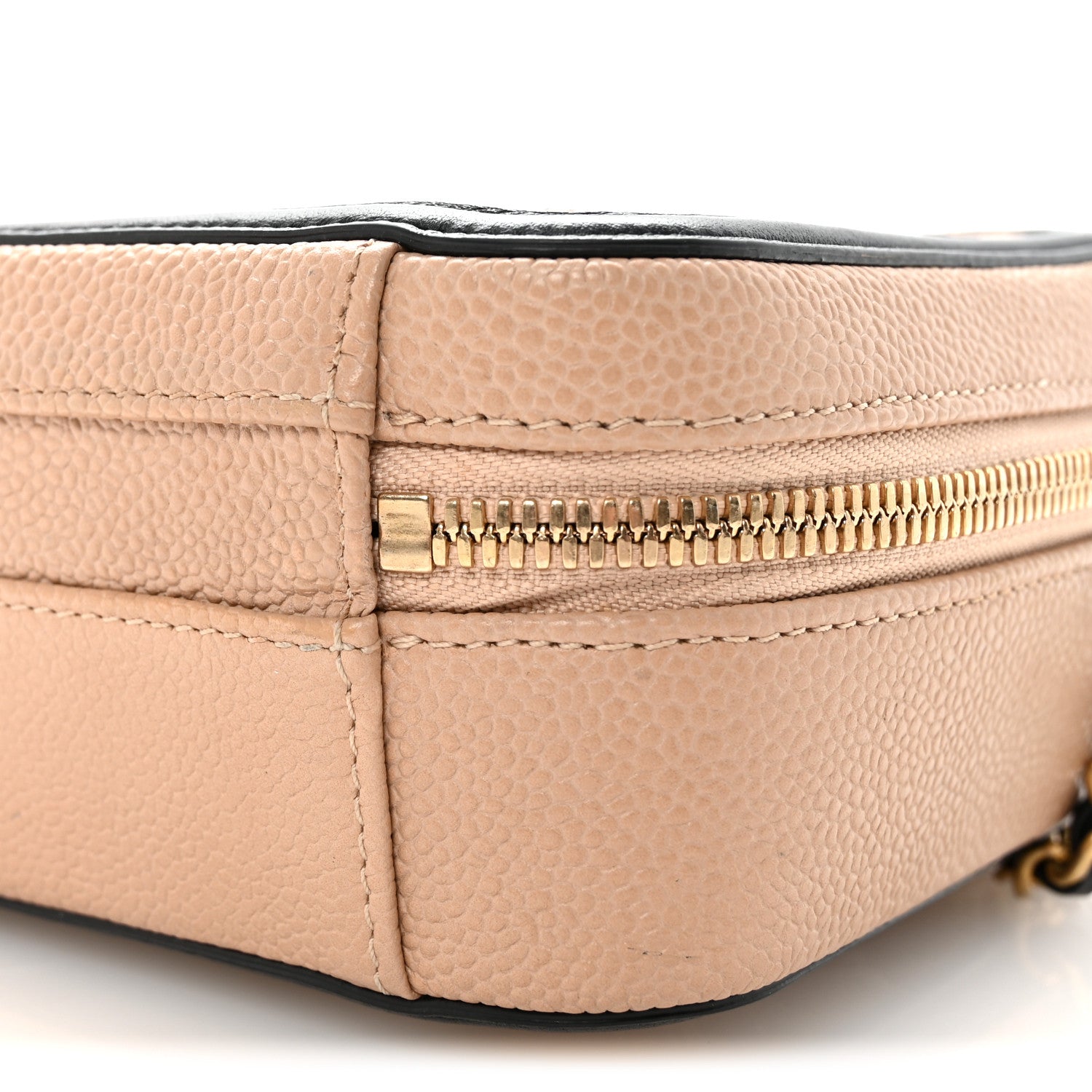 Chanel Caviar Quilted Small CC Filigree Vanity Case Beige Black 9 of 9