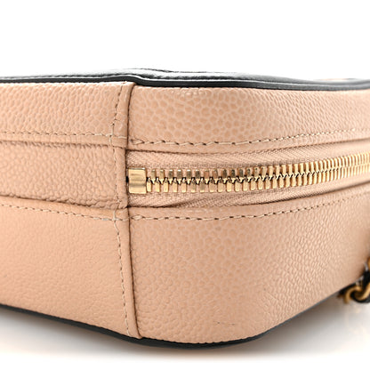 Chanel Caviar Quilted Small CC Filigree Vanity Case Beige Black 9 of 9