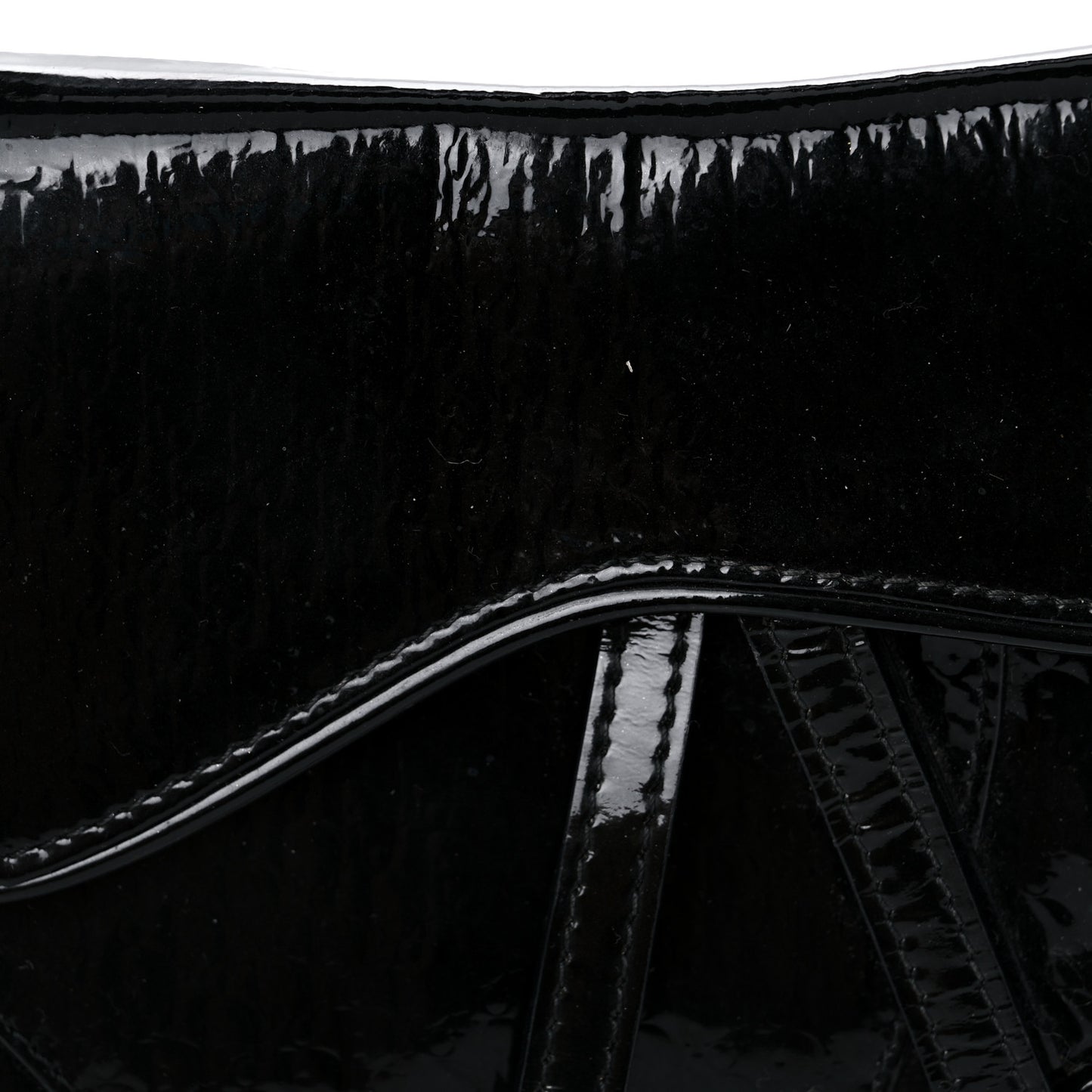 Patent Monogram Mini Saddle Bag Black