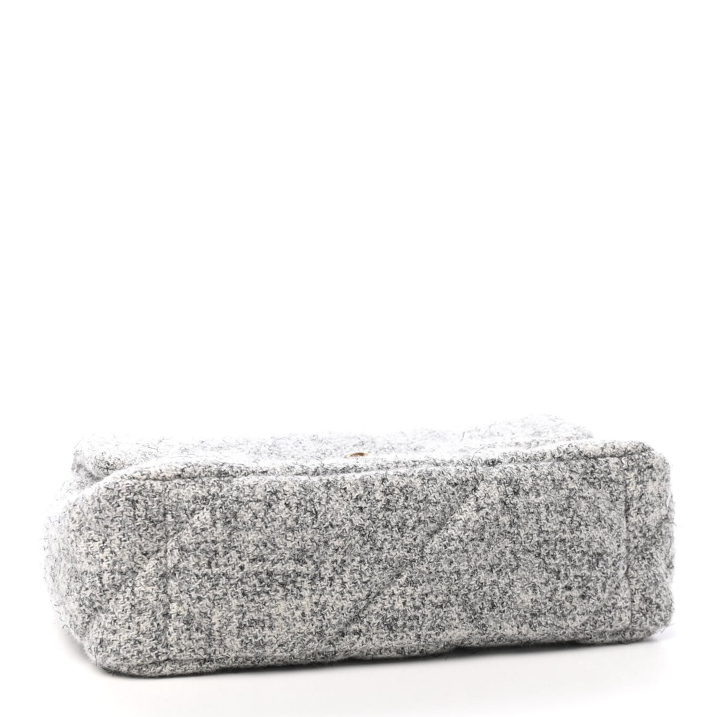 Tweed Quilted Medium Chanel 19 Flap Grey Ecru