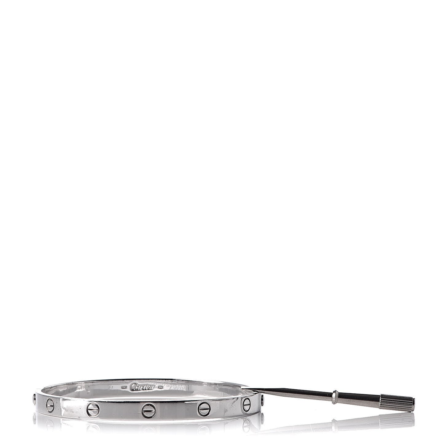 18K White Gold LOVE Bracelet 21