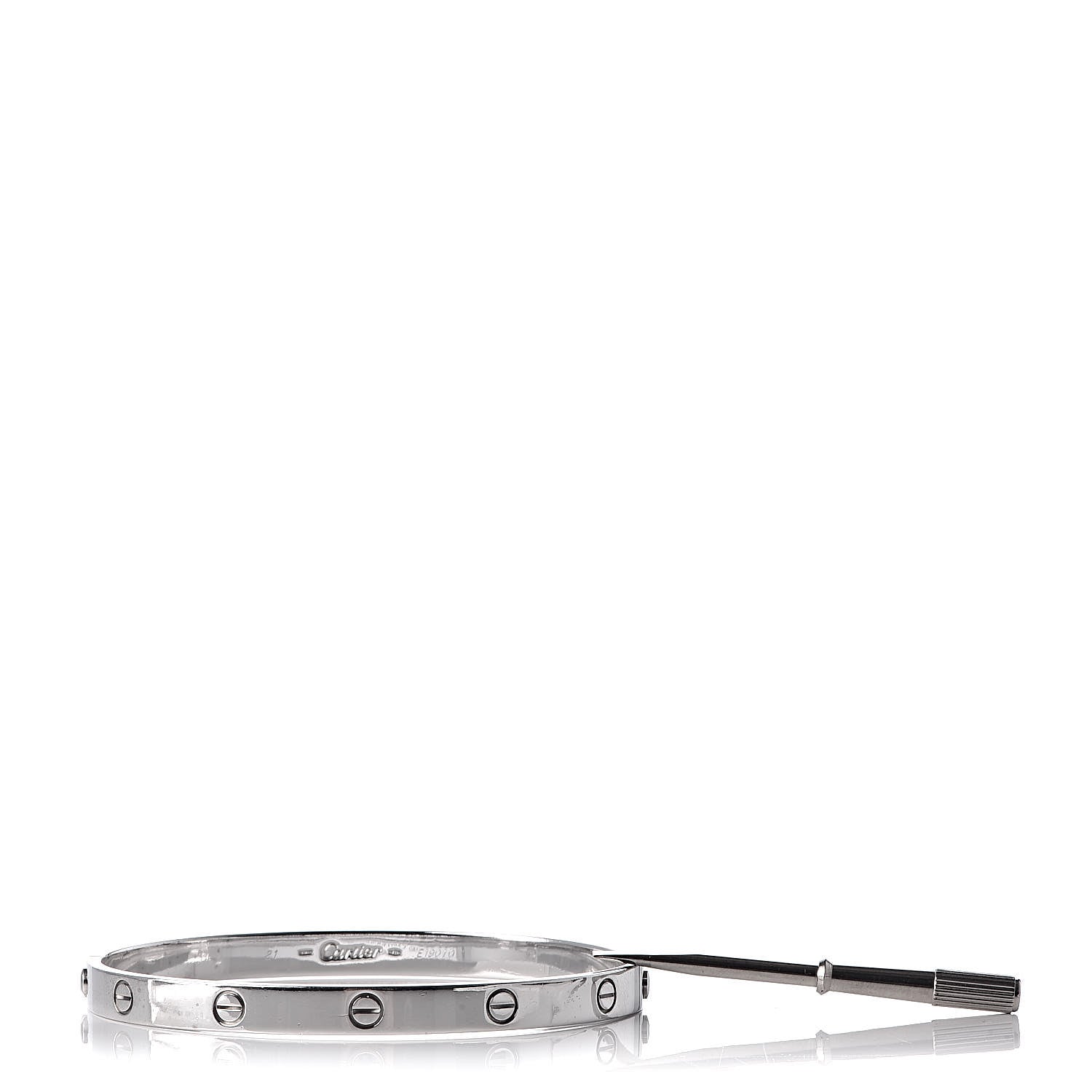 Cartier 18K White Gold LOVE Bracelet 21 4 of 7