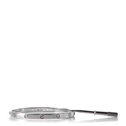Cartier 18K White Gold LOVE Bracelet 21 4 of 7