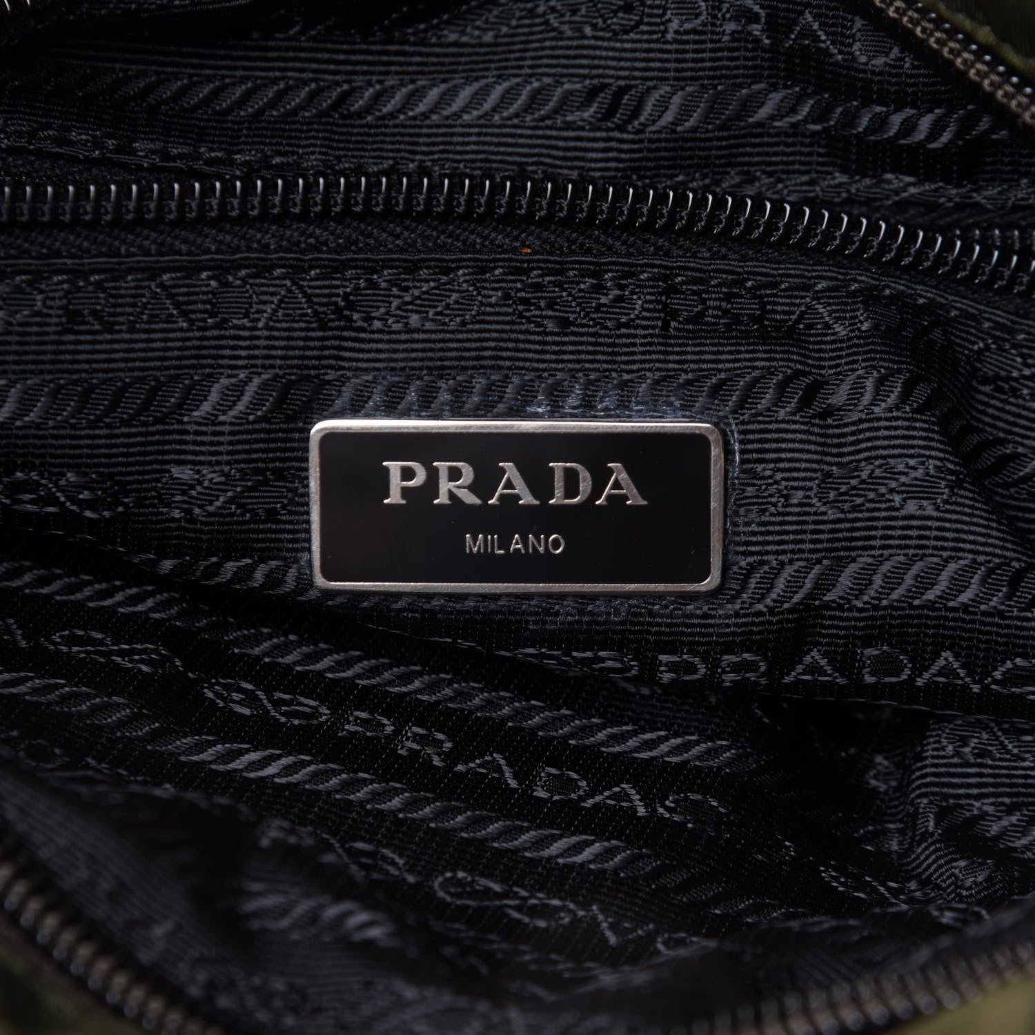 Prada Tessuto Nylon Flat Messenger Bag Militare 6 of 11