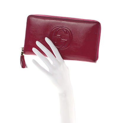 Gucci Patent Soho Zip Around Wallet Bright Bougainvillea 2 of 10