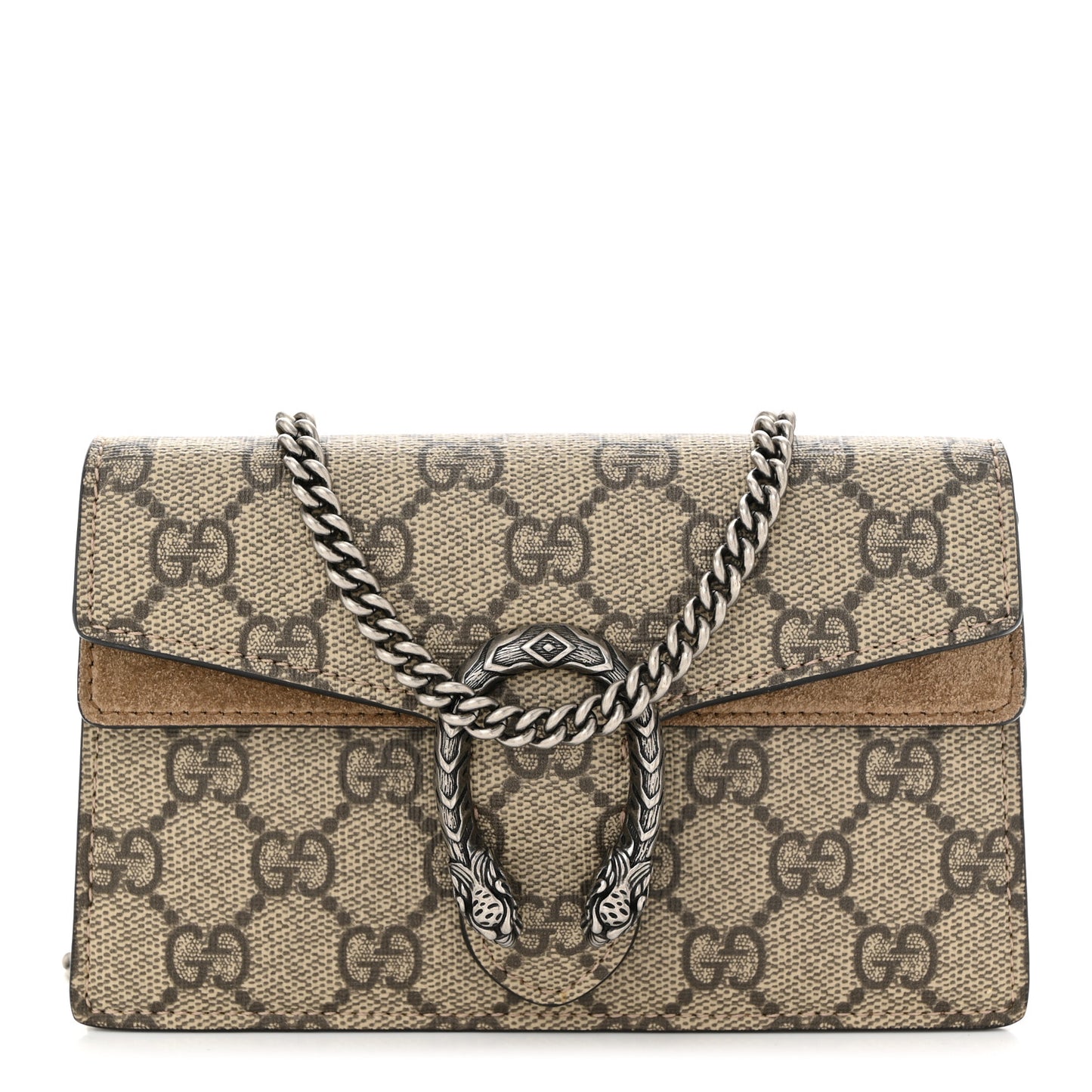 GG Supreme Monogram Super Mini Dionysus Shoulder Bag Taupe