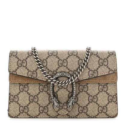 Gucci GG Supreme Monogram Super Mini Dionysus Shoulder Bag Taupe 1 of 9