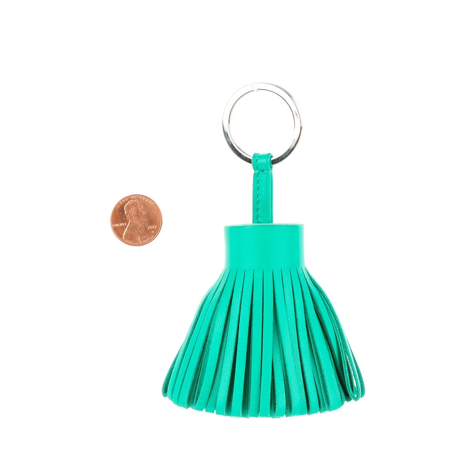 Hermes Lambskin Carmen Tassel Key Holder Menthe 2 of 5