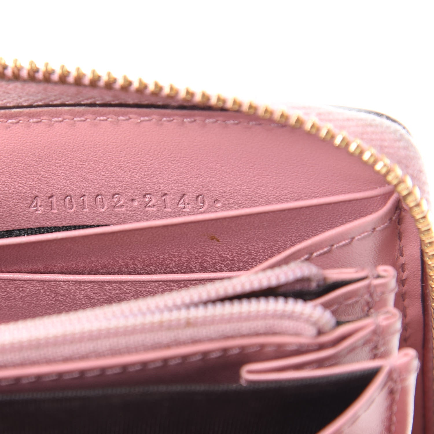 Gucci Guccissima Zip Around Wallet Pink 7 of 12