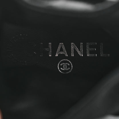 Chanel Jersey Lace Up High Top Sneakers 38.5 Black 8 of 9