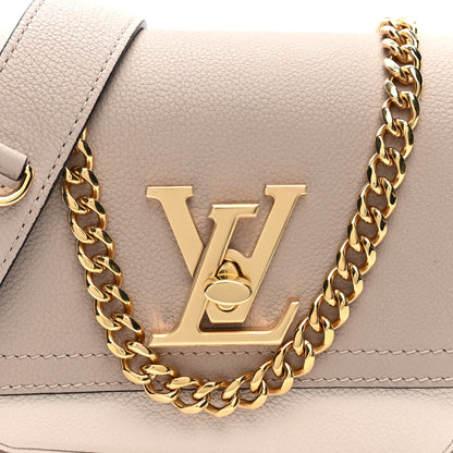 Louis Vuitton Grained Calfskin Lockme Tender Greige 7 of 9