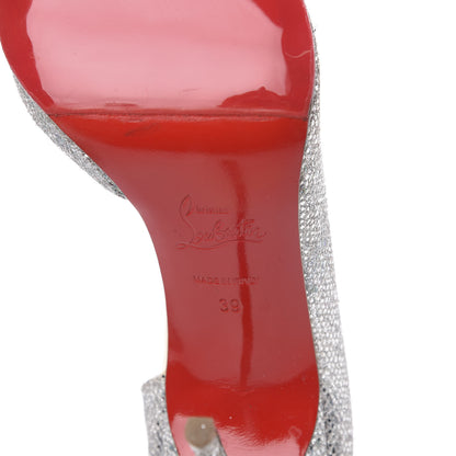 Christian Louboutin Glitter Luminor Iriza 100 Pumps 39 Silver 7 of 10