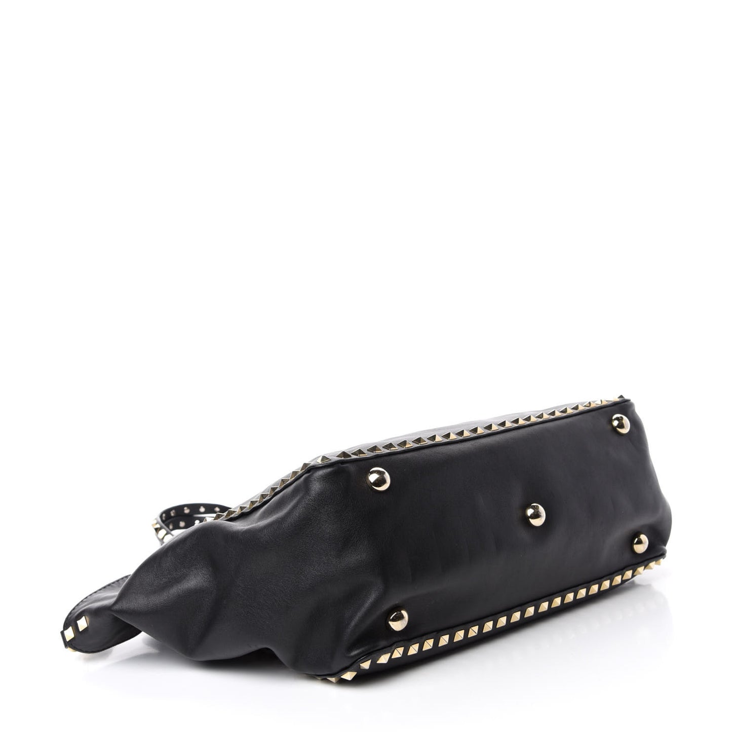Vitello Medium Rockstud Tote Black