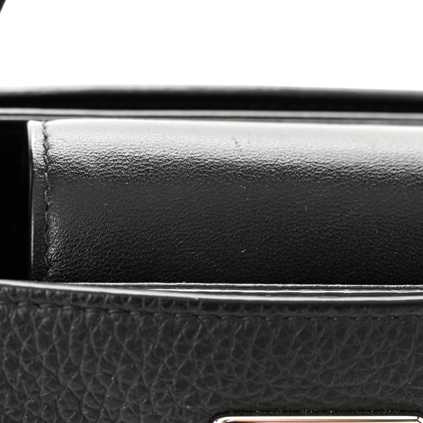 Grained Calfskin Diorever Flap Black