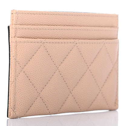Chanel Caviar Quilted Filigree Card Holder Beige Black 2 of 5