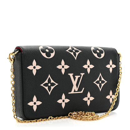Louis Vuitton Empreinte Monogram Giant Felicie Pochette Black Beige 3 of 10