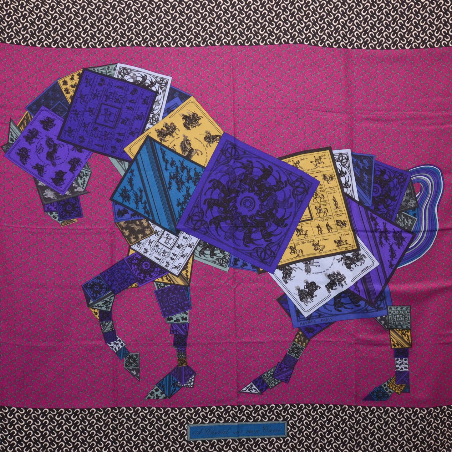 Cashmere Silk A Cheval Sur Mon Carre Shawl GM 140