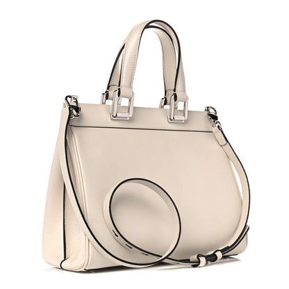Gucci Grainy Calfskin Small Zumi Top Handle Bag Mystic White 3 of 10