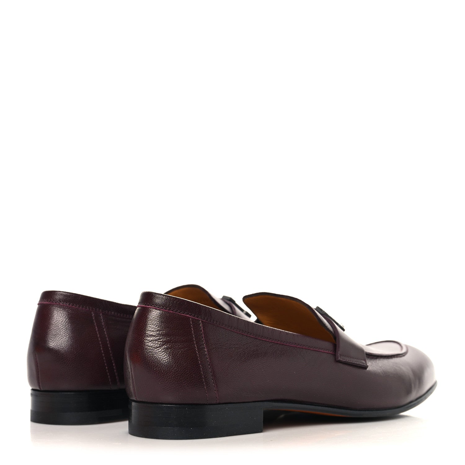 Hermes Goatskin Mens Paris Loafers 43 Marron Mahogany 5 of 10